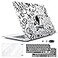 HOHAIYOO Compatible with MacBook Air 13 inch Case 2022 2021 20202018 Release M1 A2337 A2179 A1932 with Touch ID Hard Print Case Keyboard Skin Webcam Cover Screen Protector Black Graffiti