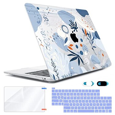 HOHAIYOO for MacBook Pro 13 inch Case M1 M2 A2338 A2289 A2251 A1706 A2159 A1989 with Touch Bar 2022 20212016 Release Hard Shell Case Keyboard Cover Screen Protector Webcam Cover Blue Graffiti
