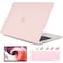 DONGKE for MacBook Pro 13 inch Case 2023 2022 2021 2020 Release Model A2338 M2M1 A2289 A2251 with Touch Bar Touch ID Frosted Matte Plastic Hard Shell Case Keyboard Cover Chalk Pink
