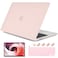 DONGKE for MacBook Pro 13 inch Case 2023 2022 2021 2020 Release Model A2338 M2M1 A2289 A2251 with Touch Bar Touch ID Frosted Matte Plastic Hard Shell Case Keyboard Cover Chalk Pink