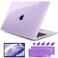 DONGKE for MacBook Air 13 inch Case 20212018 Release A2337 M1 A2179 A1932 Bling Plastic Hard Shell Case Keyboard Cover Only Compatible with MacBook Air 13 inch Retina Fits Touch ID Sparkly Purple