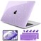 DONGKE for MacBook Air 13 inch Case 20212018 Release A2337 M1 A2179 A1932 Bling Plastic Hard Shell Case Keyboard Cover Only Compatible with MacBook Air 13 inch Retina Fits Touch ID Sparkly Purple