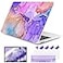 DONGKE Compatible with MacBook Air 13 inch Case 2021 2020 2019 2018 Release A2337 M1 A2179 A1932 with Retina Display Touch ID Plastic Hard Shell Keyboard Cover Fluid Art X255