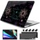 DONGKE Compatible with MacBook Air 13 inch Case 2021 2020 2019 2018 Release A2337 M1 A2179 A1932 with Retina Display Touch ID Plastic Hard Shell Keyboard Cover Sun Moon
