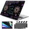 DONGKE Compatible with MacBook Air 13 inch Case 2021 2020 2019 2018 Release A2337 M1 A2179 A1932 with Retina Display Touch ID Plastic Hard Shell Keyboard Cover Sun Moon