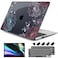 DONGKE Compatible with MacBook Air 13 inch Case 2021 2020 2019 2018 Release A2337 M1 A2179 A1932 with Retina Display Touch ID Plastic Hard Shell Keyboard Cover Dahlia Flowers