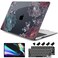DONGKE Compatible with MacBook Air 13 inch Case 2021 2020 2019 2018 Release A2337 M1 A2179 A1932 with Retina Display Touch ID Plastic Hard Shell Keyboard Cover Dahlia Flowers