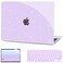 G JGOO Compatible with MacBook Air 13 Inch Case 2022 2021 2020 2019 2018 Release M1 A2337 A2179 A1932 Touch ID Glitter Plastic Hard Shell Case Keyboard Cover Screen Protector Sparkly Purple