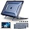 Mektron Heavy Duty Casefor MacBook Air 13 inch 2020 2019 2018 Release Model A2337 M1 A2179 A1932 Shockproof Durable Protective Hard Shell with Fold KickstandNavy Blue