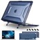 Mektron Heavy Duty Casefor MacBook Air 13 inch 2020 2019 2018 Release Model A2337 M1 A2179 A1932 Shockproof Durable Protective Hard Shell with Fold KickstandNavy Blue