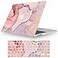 Fancity Compatible with MacBook Air 13 inch Case M5 2026 M4 2025 M3 M2 20242022 A3449 A3240 A3113 A2681 with Touch ID Rubberized Plastic Hard Shell Air 136 Case Keyboard Cover Pink Marble