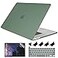 DONGKE Compatible with Older MacBook Pro 16 inch Case 2020 2019 A2141 Matte Plastic Hard Shell Case Keyboard Cover for MacBook Pro 16 inch with Retina Touch Bar Fits Touch ID Midnight Green