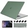 DONGKE Compatible with Older MacBook Pro 16 inch Case 2020 2019 A2141 Matte Plastic Hard Shell Case Keyboard Cover for MacBook Pro 16 inch with Retina Touch Bar Fits Touch ID Midnight Green