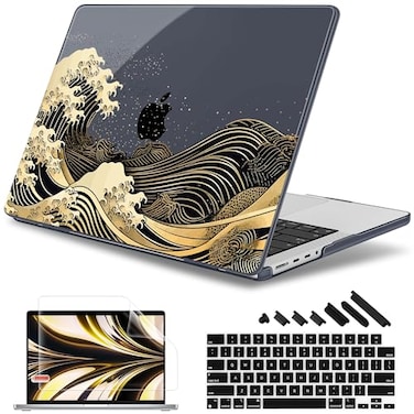 May Chen for MacBook Pro 16 inch Case M1 M2 M3 M4 M5 ProMax with Liquid Retina XDR Release 20212025 2026 A3429 A3428 AntiDrop Plastic Hard Shell with Keyboard Cover Sea Wave