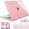 May Chen Case Compatible for 135 Microsoft Surface Laptop 543 with Metal Palm Rest Model 19511868 Plastic Hard Shell Case with Screen Protector Keyboard Cover Dust Plug Pink Glitter