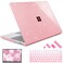 May Chen Case Compatible for 135 Microsoft Surface Laptop 543 with Metal Palm Rest Model 19511868 Plastic Hard Shell Case with Screen Protector Keyboard Cover Dust Plug Pink Glitter