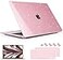 May Chen Compatible with MacBook Air 13 inch Case 2021 2020 2019 2018 Release Models M1 A2337 A2179 A1932 Plastic Hard Shell Case for Mac Air 13 inch with Retina Fits Touch ID Pink Glitter