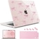 May Chen Case for MacBook Air 13136 inch M5 A3449 M4 A3240 M3 A3113 M2 A2681 2026 2025 20242022 Plastic Hard Shell with Keyboard Cover Screec Protector Sakura Pink Glitter Bow
