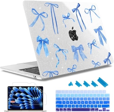 May Chen Case for MacBook Air 13136 inch M5 A3449 M4 A3240 M3 A3113 M2 A2681 2026 2025 20242022 Plastic Hard Shell with Keyboard Cover Screec Protector Watercolor Bows