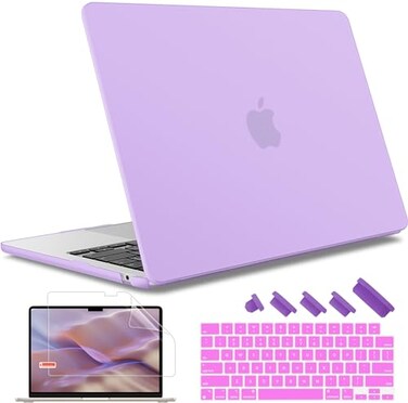 May Chen Case for MacBook Air 13136inch M5M4M3M2 20222026 Models A3449 A3240 A3113 A2681 Lightweight Closes Seamlessly Ideal for Work Hard Shell Case Matte Purple