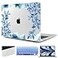TWOLSKOO for 2021 2020 2019 2018 MacBook Air 13 inch Case A2337 M1 A2179 A1932 Hard Shell Case with Keyboard Skin Screen Protector for MacBook Air 133 inch with Retina Touch ID Blue Floral