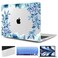 TWOLSKOO for 2021 2020 2019 2018 MacBook Air 13 inch Case A2337 M1 A2179 A1932 Hard Shell Case with Keyboard Skin Screen Protector for MacBook Air 133 inch with Retina Touch ID Blue Floral