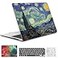 QCzyc Compatible with MacBook Air 13 Inch Case 2022 20212018 A2337 M1 A1932 A2179 Durable Hard Plastic Shell Case Keyboard CoverMac OS Keyboard Sticker Van Gogh Starry Sky