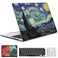 QCzyc Compatible with MacBook Air 13 Inch Case 2022 20212018 A2337 M1 A1932 A2179 Durable Hard Plastic Shell Case Keyboard CoverMac OS Keyboard Sticker Van Gogh Starry Sky