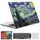 QCzyc Compatible with MacBook Air 13 Inch Case 2022 20212018 A2337 M1 A1932 A2179 Durable Hard Plastic Shell Case Keyboard CoverMac OS Keyboard Sticker Van Gogh Starry Sky