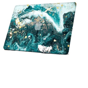 MonsDirect Case Compatible with 2020 MacBook Pro 13 Inch Case with Touch Bar A2338 M1 A2251 A2289 Plastic Protective Cover with Keyboard Cover for 2020 Pro 13 Inch with Touch Bar Green Marble