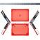 Batianda Heavy Duty Case for MacBook Air 15 inch 2026 M5 2025 M4 2024 2023 Release Model A3448A3241A3114A2941 Ergonomic Foldable Kickstand Holds 22lbs Matte Translucent Shockproof Cover Red