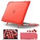 Batianda Heavy Duty Case for MacBook Air 15 inch 2026 M5 2025 M4 2024 2023 Release Model A3448A3241A3114A2941 Ergonomic Foldable Kickstand Holds 22lbs Matte Translucent Shockproof Cover Red