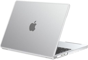 BlueSwan AntiCracking Hard Shell Case Compatible with MacBook Pro 14inch M5 2026 20252021 Release M4 M3 M2 M1 ProMax Chip AntiFingerprint Soft TPU Bumper Frosted White