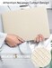Seorsok Compatible with MacBook Air 13 Inch Case 20222018 Release A1932 A2179 M1 A2337 Touch IDElegant Leather Plastic Hard Shell CaseTransparent Keyboard CoverBeige Tartan PVCNo Logo Cutout