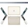 Batianda Heavy Duty Case for MacBook Air 15 inch 2026 M5 2025 M4 2024 2023 Release Model A3448A3241A3114A2941 Ergonomic Foldable Kickstand Holds 22lbs Matte Translucent Shockproof Cover Khaki