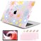 DONGKE Compatible with MacBook Air 13 inch Case 2021 2020 2019 2018 Release A2337 M1 A2179 A1932 with Retina Display Touch ID Plastic Hard Shell Keyboard Cover Florals