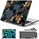 May Chen for 2026 MacBook Pro 14inch M5 M4 M3 M2 M1 ProMax Chip Release 2026 20252021 Model A3427 A3426 A3434 A3112 A3401 A3185 Plastic Hard Shell with Keyboard Cover Golden Lilies Flowers