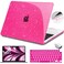 Teryeefi Glitter Case for MacBook Air 13 Inch M5 M4 M3 M2 Chip Release 20222024 2025 2026 fits Model A2681A3113A3240A3449 Hard Shell Case Keyboard Cover for MacBook Air 136 Sparkly Rose Pink