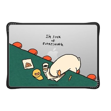 CASETiFY Impact MacBook Air 136 M2M5 Case Cushioned Impact CornersScratchResistantAntiSlip Grip Im Sick of Everything Clear Black