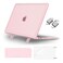 MOSISO Compatible with MacBook Air 13 inch Case 2022 2021 20202018 A2337 M1 A2179 A1932 Heavy Duty Shockproof Plastic Hard Case with Fold KickstandKeyboard SkinScreen FilmType C Pink