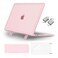 MOSISO Compatible with MacBook Air 13 inch Case 2022 2021 20202018 A2337 M1 A2179 A1932 Heavy Duty Shockproof Plastic Hard Case with Fold KickstandKeyboard SkinScreen FilmType C Pink
