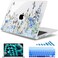 May Chen for 2026 MacBook Pro 14inch M5 M4 M3 M2 M1 ProMax Chip Release 2026 20252021 Model A3427 A3426 A3434 A3112 A3401 A3185 Plastic Hard Shell with Keyboard Cover Blue Flowers