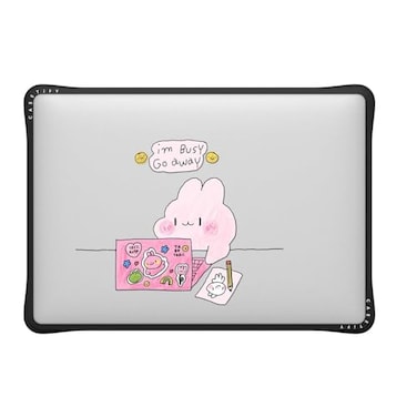 CASETiFY Impact MacBook Air 13 M1Intel Case Cushioned Impact CornersScratchResistantAntiSlip Grip Im Busy Clear Black