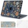 iCasso for MacBook Air 13 inch Case M5 2026 20252022 M4 M3 M2 Model A3449 A3240 A3113 A2681Ultra Thin Armor100 Match Midnight Air 136 Flower Crystal Clear Hard Shell Cover Midnight