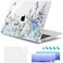 May Chen Compatible with MacBook Air 13 inch Release 2021 2020 2019 2018 Models M1 A2337A2179A1932 Plastic Hard Shell Case for MacBook Air 13 with Retina Display Touch ID Blue Flowers