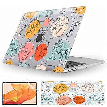 Fancity Compatible with MacBook Air 15 inch Case 2026 20232025 Release M5 A3448 M4 A3241 M3 A3114 M2 A2941 with Touch ID Protective Hard Shell Case with Keyboard Cover Screen Protector Art Face