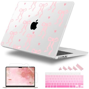 Lepeoac for 2026 MacBook Air 13inch Laptop Case M5 2026 M4 2025 M3 2024 M2 2022 Release Model A3449 A3240 A3113 A2681 Plastic Hard Shell Cover for MacBook Air 136 inch Bow