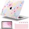Lepeoac for MacBook Pro 16 inch Case 2019 2020 Release Model A2141 Plastic Hard Shell Cover with Keyboard Cover Screen Protector for MacBook Pro 16 inch with Touch Bar Touch ID Florals