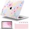 Lepeoac for MacBook Pro 16 inch Case 2019 2020 Release Model A2141 Plastic Hard Shell Cover with Keyboard Cover Screen Protector for MacBook Pro 16 inch with Touch Bar Touch ID Florals