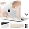 MEEgoodo for MacBook Pro Case 13 inch 2022 2021 2020 A2338 M2M1 A2251 A2289 with Touch ID Clear Laptop Hard Shell Case with Keyboard Webcam Cover Trackpad Film Type C Adapter Pink Peony Flowers